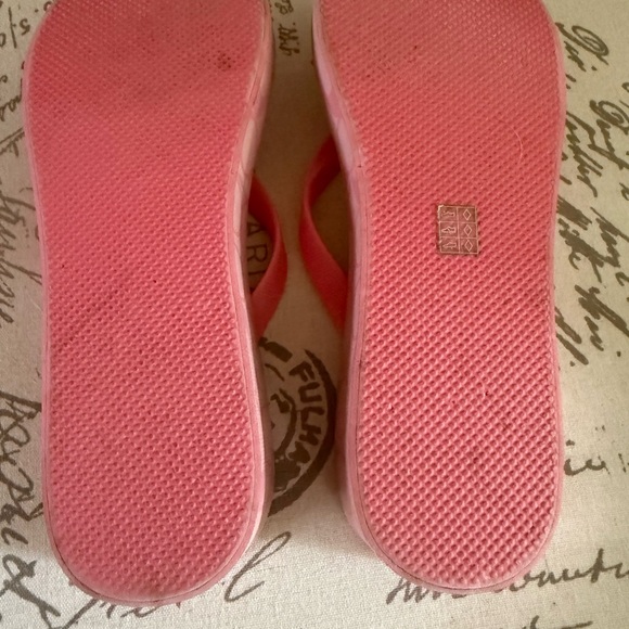 Coach Pink Lynn Platform Rubber Flip Flops - EUC - Picture 6 of 8